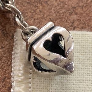 James Avery RETIRED Heart Finial box charm EUC